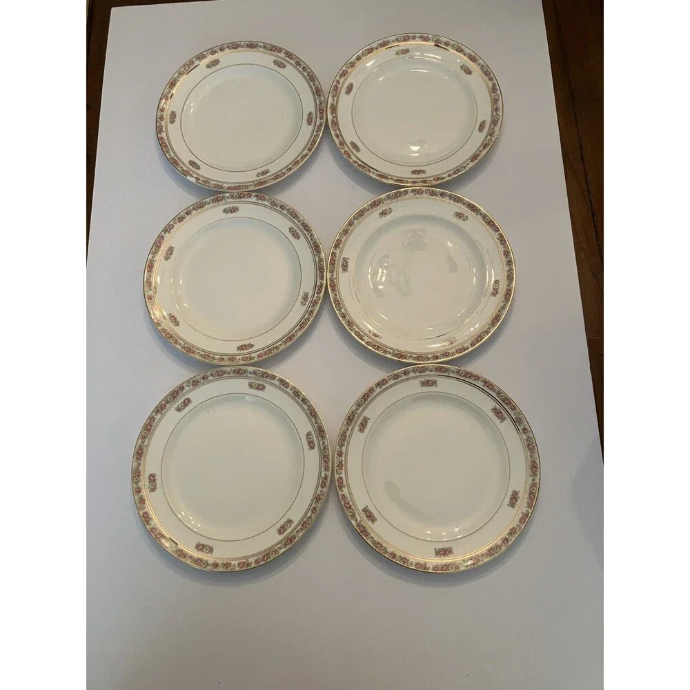 Lot of 6 POPE GOSSER St. Regis China Salad Plates